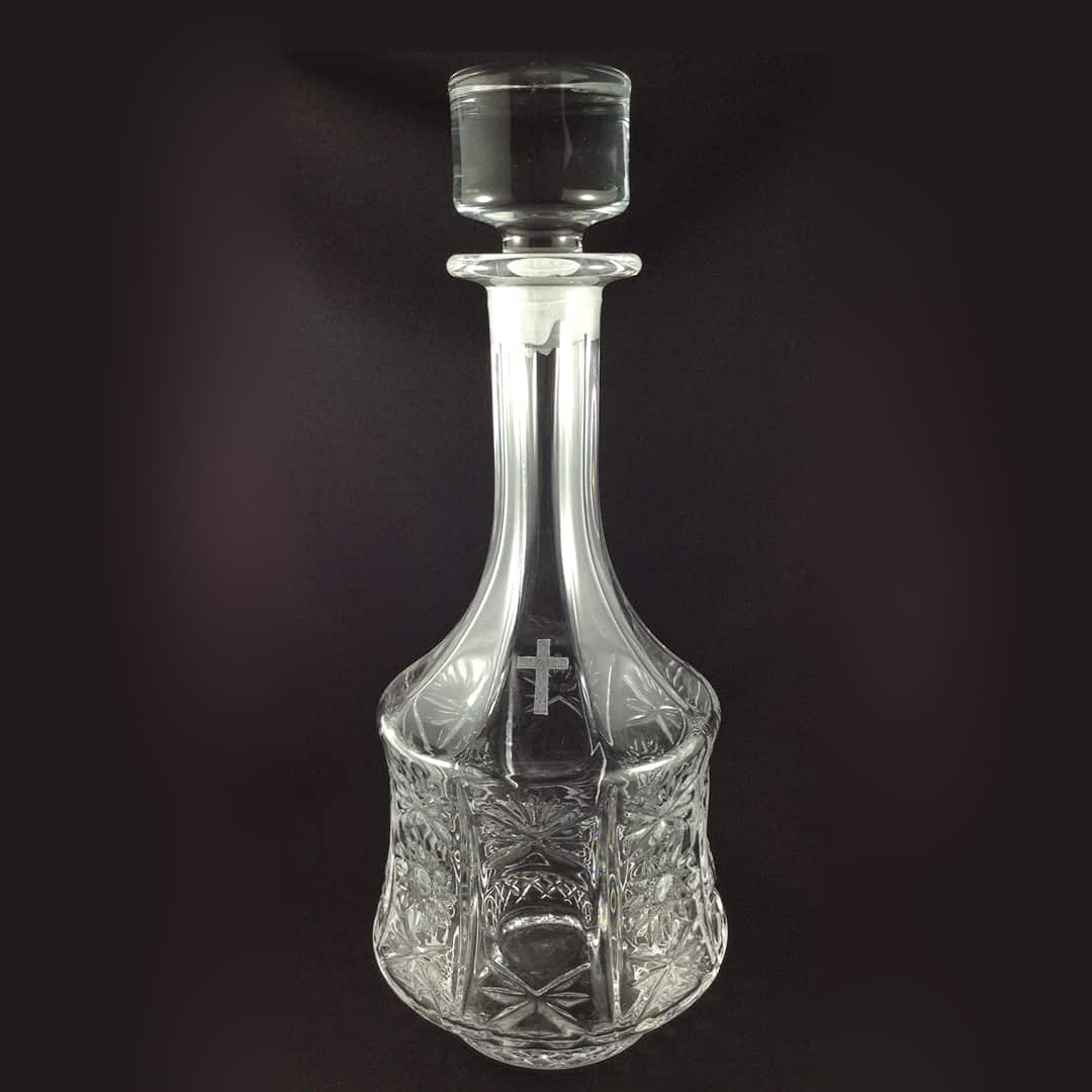 "The Crystal Cruet with 1litre Capacity 30cm Tall Church Stores