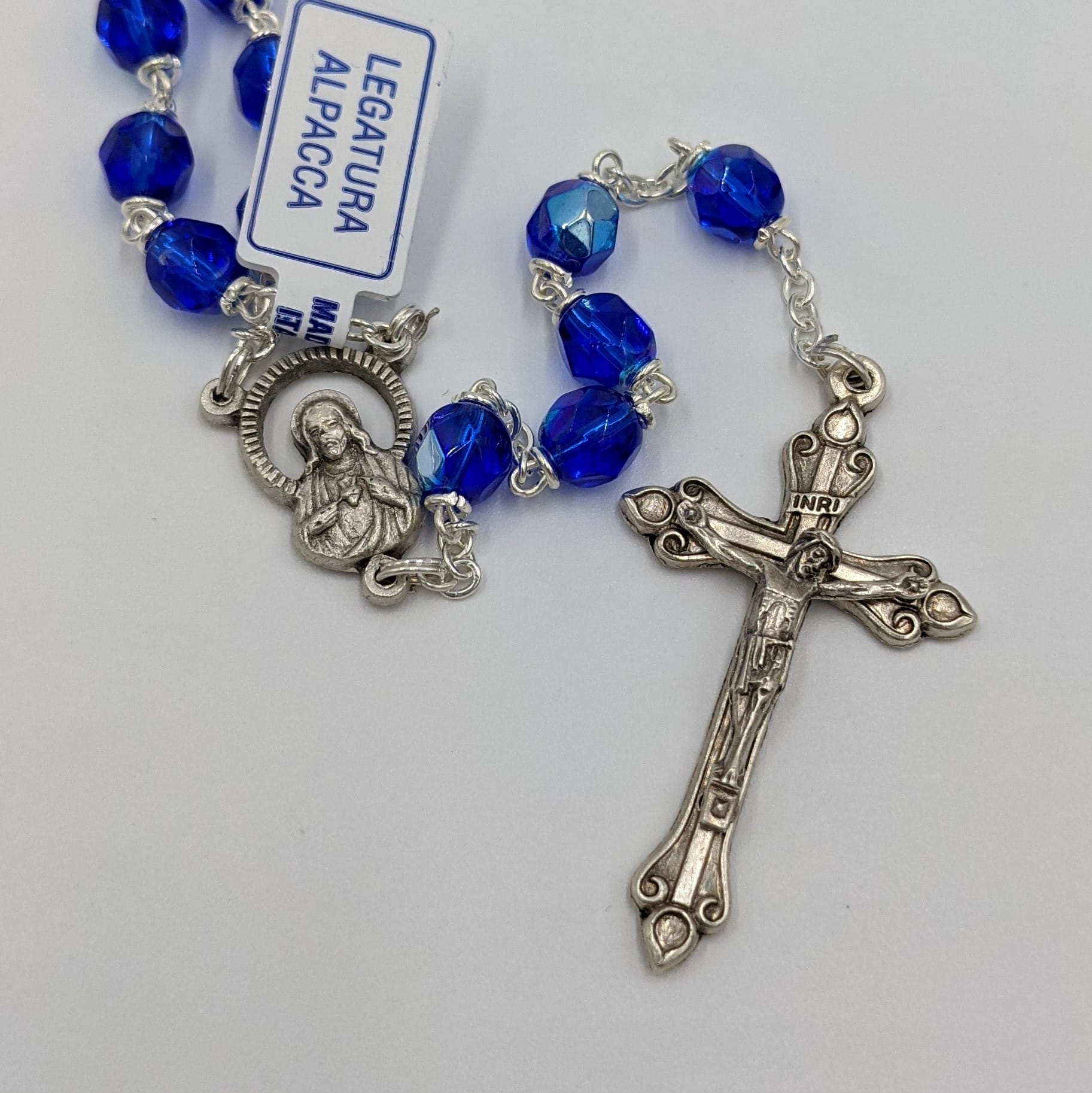 ROSARY BEADS BLUE CRYSTAL Church Stores