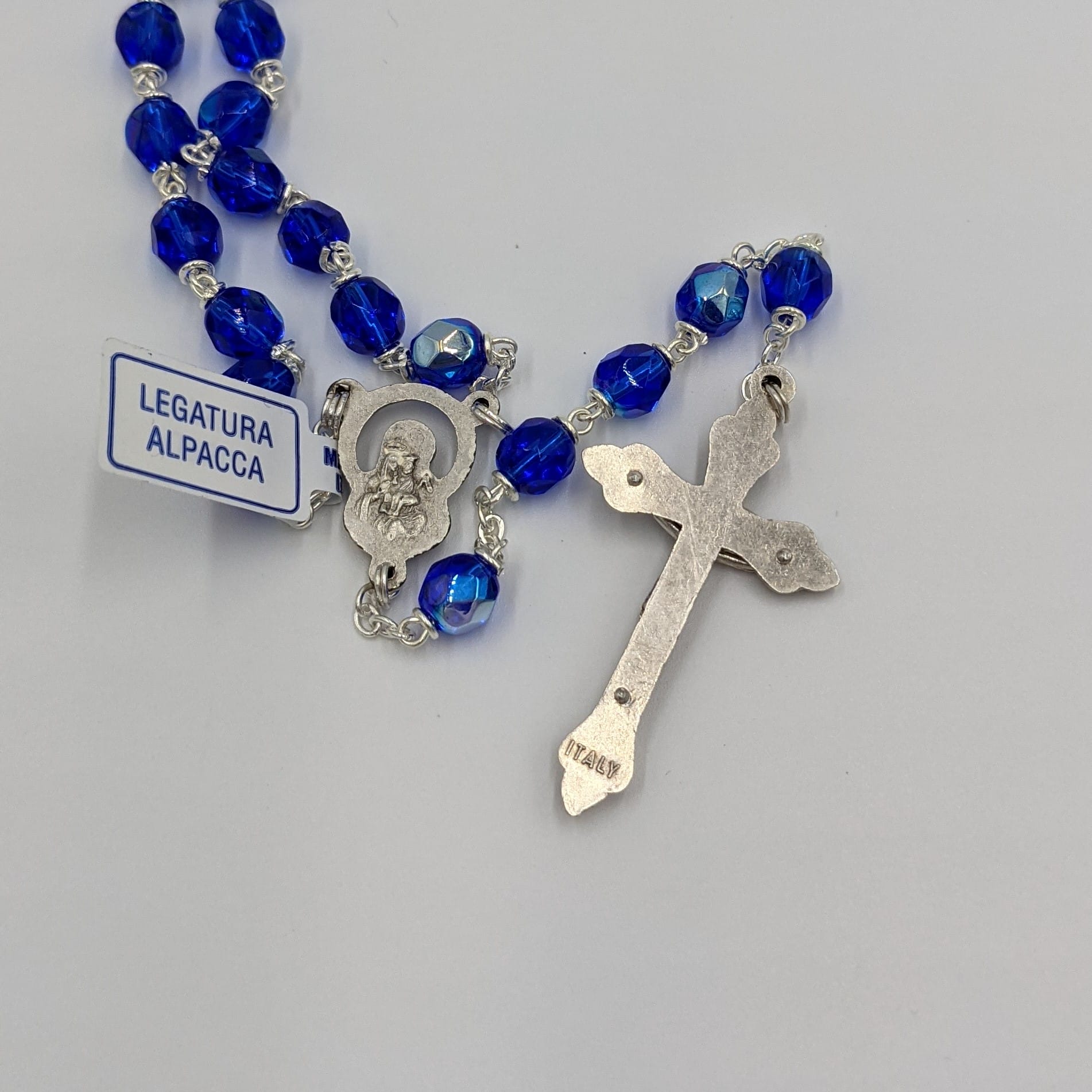 ROSARY BEADS BLUE CRYSTAL | Church Stores