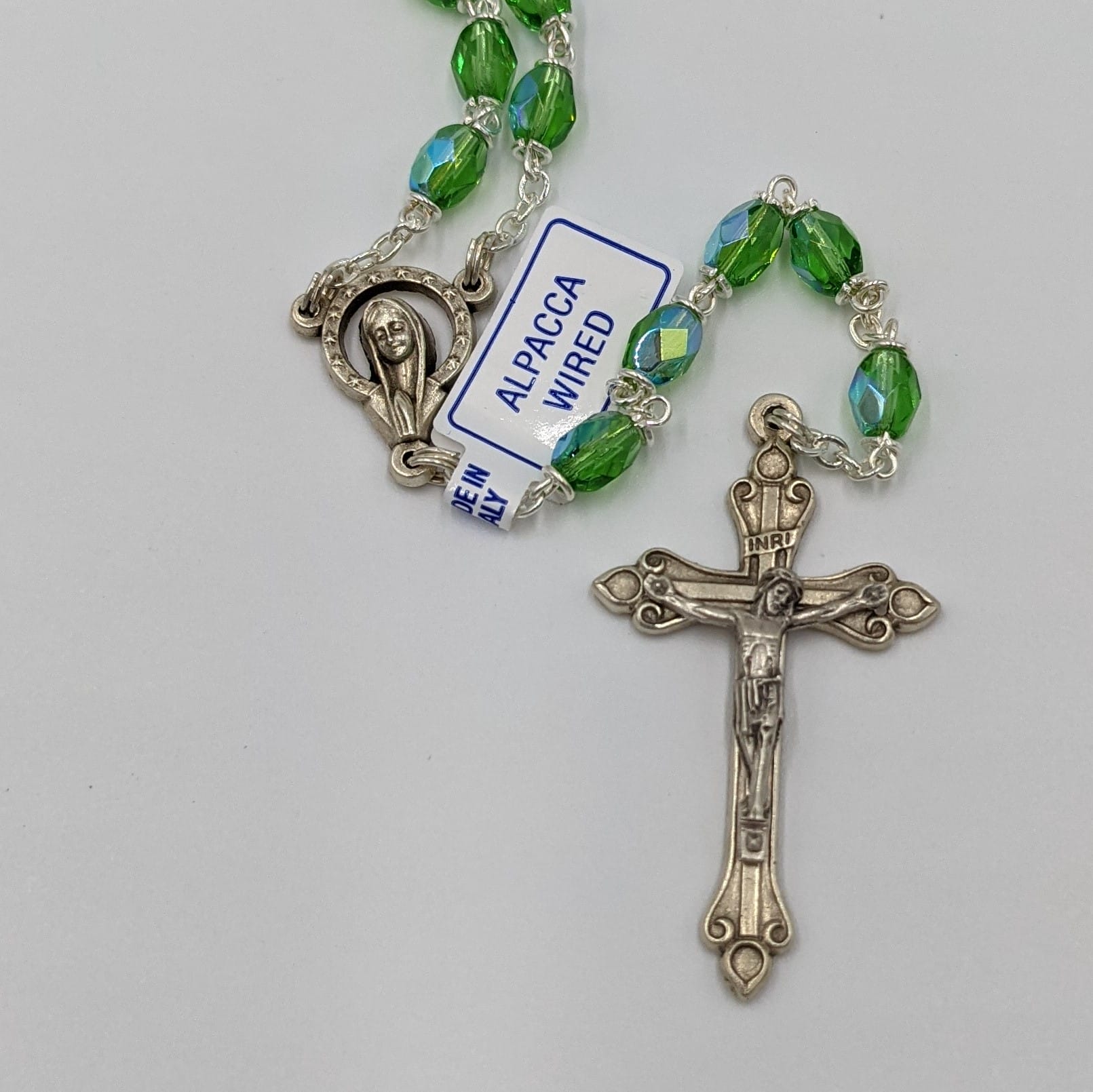ROSARY BEADS GREEN CRYSTAL | Church Stores