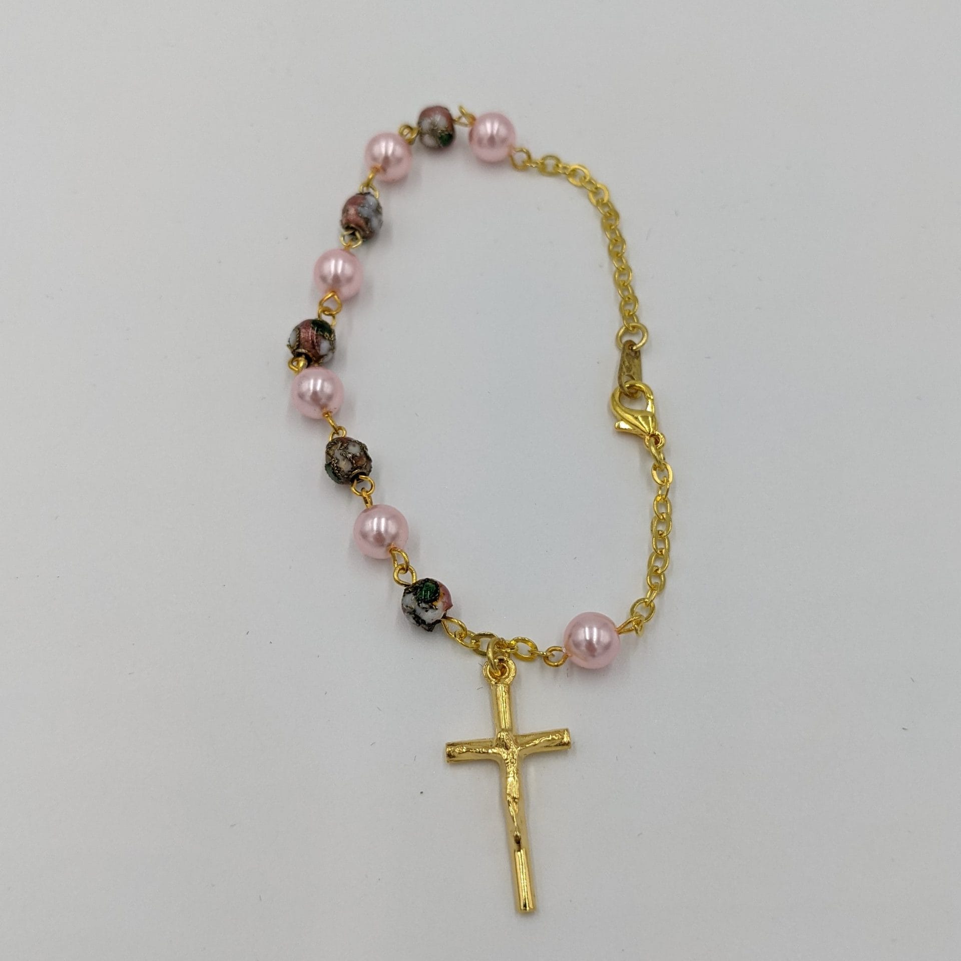 ROSARY BRACELET PINK BEADS Church Stores