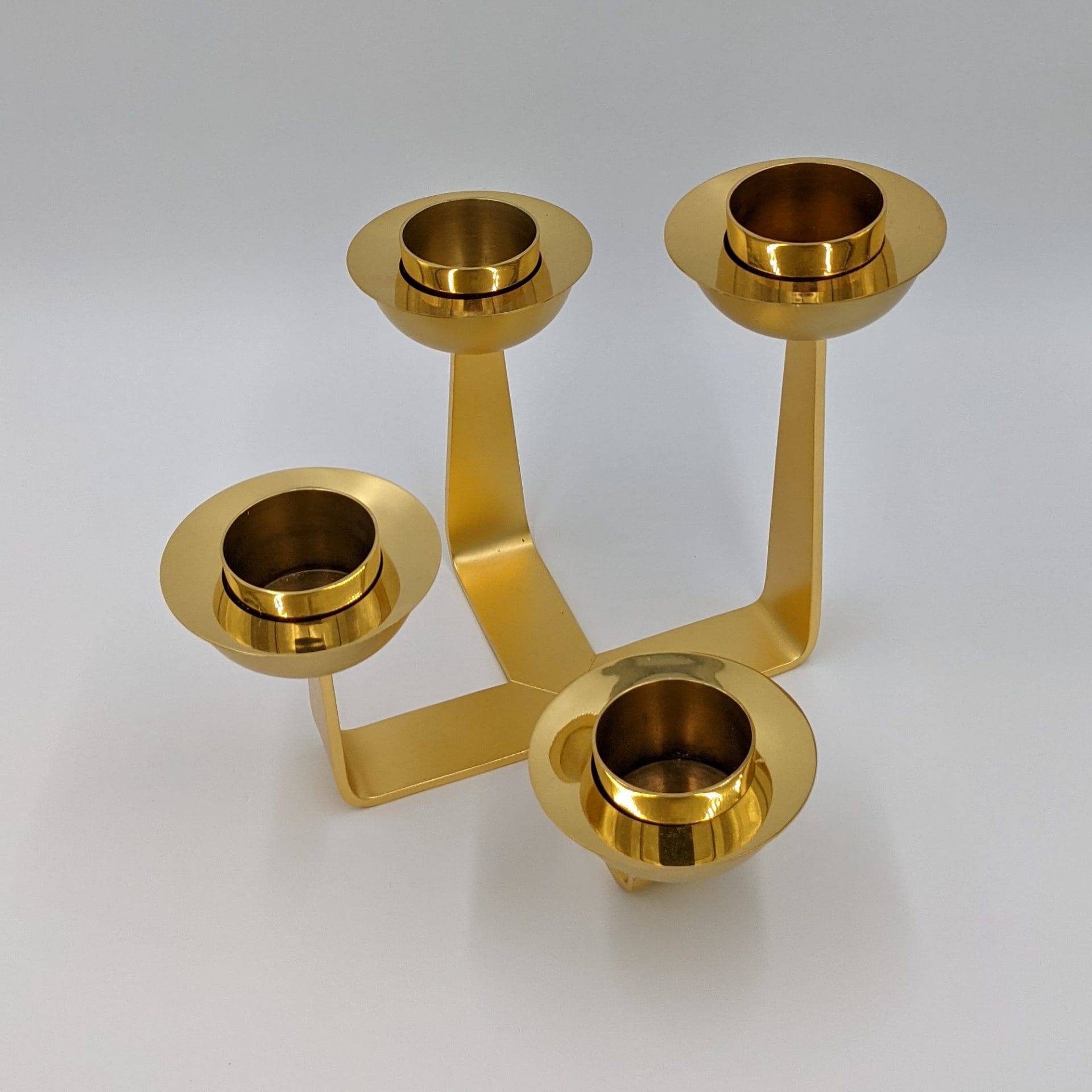 Gold Plated Contemporary Advent Candelabra Church Stores