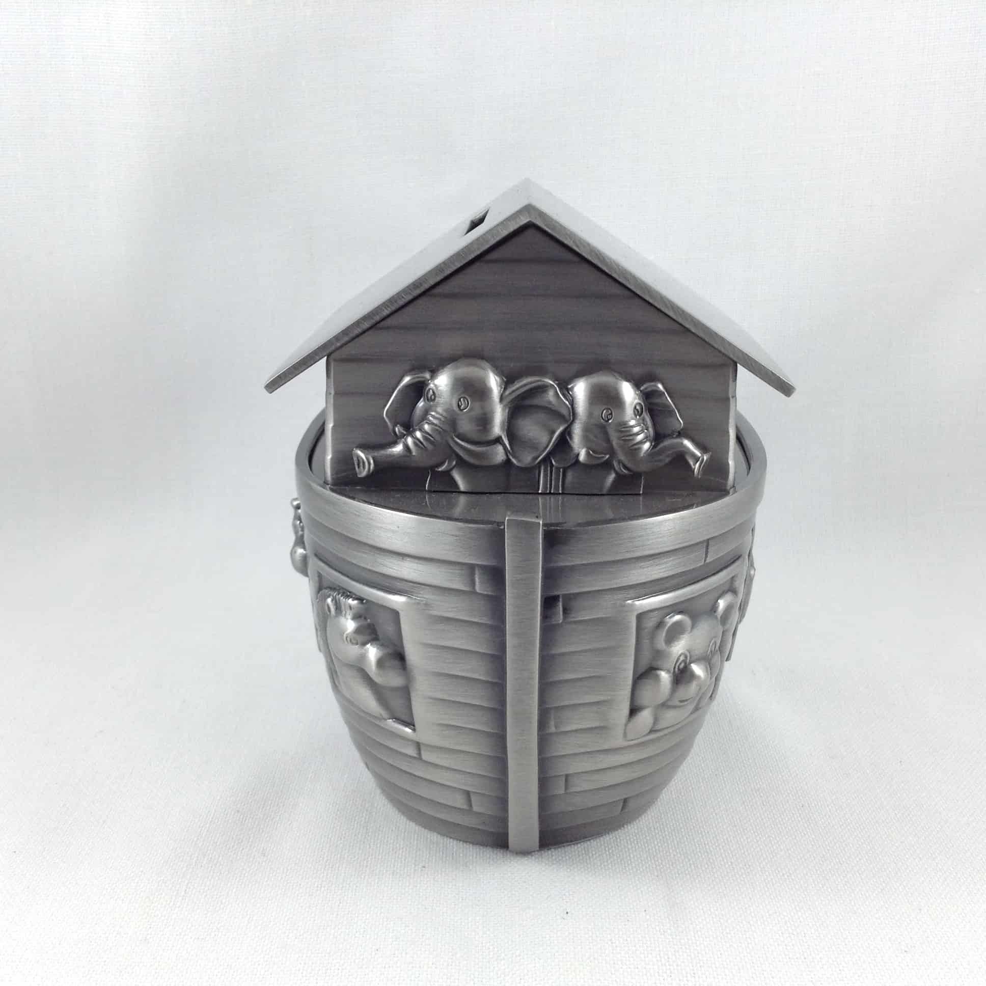 Noah's Ark Money Box Pewter Effect Church Stores